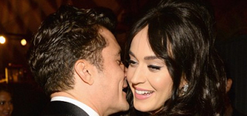 Katy Perry & Orlando Bloom were very flirty at a Globes party & ‘they left together’