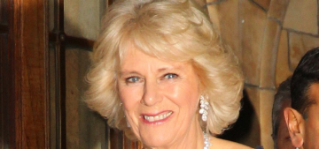 Duchess Camilla in Bruce Oldfield, dripping in diamonds: lovely or dowdy?