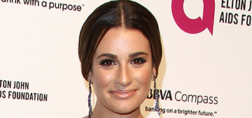 Lea Michele in Pamella Roland at Elton John’s Oscar party: sheer genius or not?