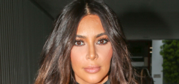Kim Kardashian has a leather jacket imprinted with two of her faces: tacky?
