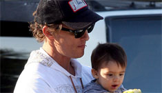Matthew McConaughey says son Levi pees on him & laughs