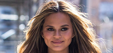 Chrissy Teigen rocks a crop top and short shorts weeks after giving birth