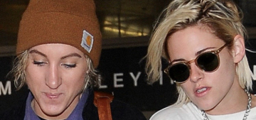 Kristen Stewart & Alicia Cargile hold hands as they arrive in LA: take that, Soko!
