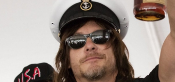 Norman Reedus on a custom motorcycle in a sailor hat: would you hit it?