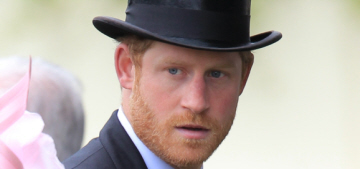 The Queen & an uncomfortable-looking Prince Harry attend Royal Ascot