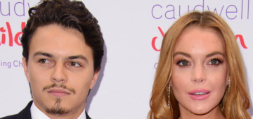 Lindsay Lohan & her fiancé Egor made their red carpet debut at a charity event