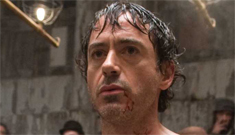 Sherlock Holmes trailer featuring shirtless Robert Downey, Jr. and Jude Law