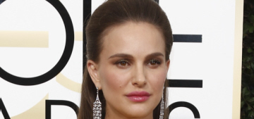 Natalie Portman in chartreuse Prada at the Golden Globes: dated, fug or cute?