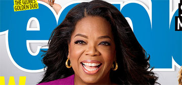Oprah covers People in a body con dress: ‘I finally made peace with food’