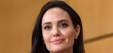 Angelina Jolie met with the Archbishop of Canterbury in London yesterday
