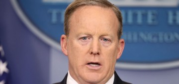Sean Spicer was not hiding in the bushes, okay?  He was ‘among the bushes’