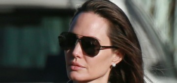 Angelina Jolie & four of her kids had a sushi dinner with Grandpa Jon Voight