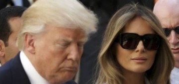 Melania Trump ‘swatted away’ her husband’s hand when he reached for her