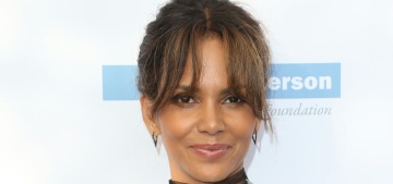 Is 50-year-old Halle Berry trying to show us a ‘baby bump’? (update: denial!)