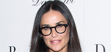 Demi Moore in a floral print Gucci suit: lovely or 80s couch print?