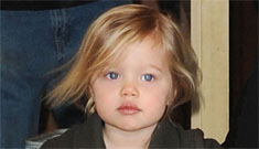 Shiloh Jolie-Pitt’s 3rd b-day involved a tea party & painting her daddy’s toenails