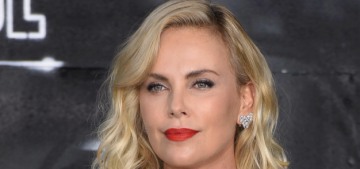 Charlize Theron wore a Dior bra & miniskirt for the ‘Atomic Blonde’ premiere
