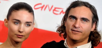 Joaquin Phoenix & Rooney Mara are already living together, he’s asleep by 9 pm