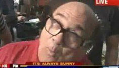 Danny Devito drunk, belching and inappropriate in 8am interview
