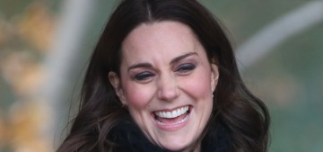 Duchess Kate stepped out for a keen visit to a London school this morning
