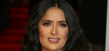 Salma Hayek in Gucci at the 2018 BAFTAs: stunning & thankfully back to brunette