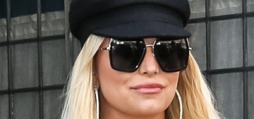 Jessica Simpson’s street style involves bad boots, a negligee & a Gucci coat