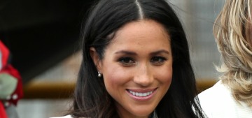 Duchess Meghan wears off-white Givenchy for her day of activities with the Queen
