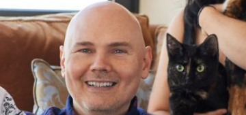Billy Corgan appears on another Paws Chicago cover with his cats (and his son)
