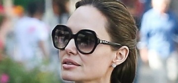 Angelina Jolie enjoys a shopping trip to Kitson with Zahara & Shiloh