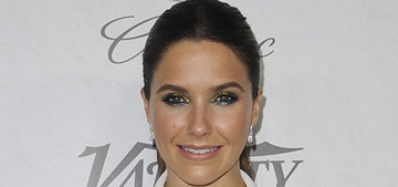 Sophia Bush in a pantsuit at the Variety Emmy Party: needs tailoring or lovely?