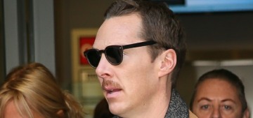 Benedict Cumberbatch no longer looks like a baby bird, but he has a gross ‘stache