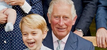 Prince Charles seemed delighted to pose with his immediate family for his 70th birthday