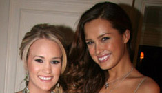 Carrie Underwood and Petra Nemcova at the Badgley Mischka launch party