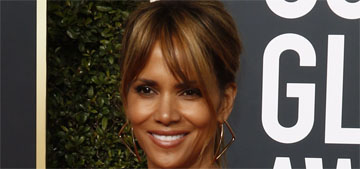 Halle Berry in cranberry Zuhair Murad at The Globes, looking amazing