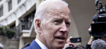 Joe Biden ‘joked’ about touching people & consent, because of course
