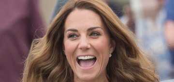 Duchess Kate wore a peplum’d Sandro top before the King’s Cup race: fug or fine?