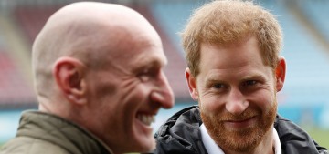 Prince Harry gave a big hug to HIV-positive rugby player Gareth Thomas