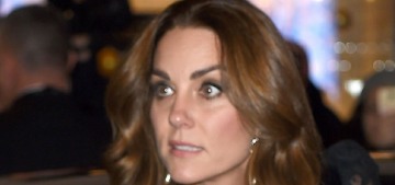 Duchess Kate wore a black lace McQueen to the Royal Variety performance