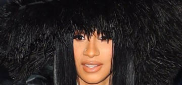 Cardi B wore a black feathered ensemble for a court appearance: hot or not?