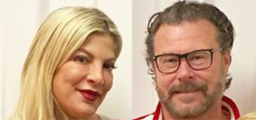Tori Spelling’s husband’s ex spent Xmas with them, did he pay child support?