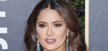 Salma Hayek in Gucci at the Golden Globes: tacky and/or sexy?