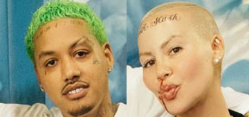 Amber Rose’s boyfriend, AE Edwards, also got face tattoos for their kids