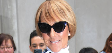 Celine Dion stopped to listen to a fan serenade her in NY