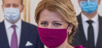 “Slovakia’s president matched her mask to her dress, sure, why not?” links