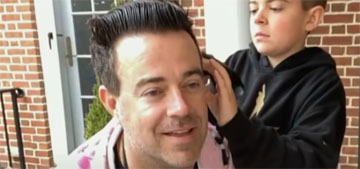 Carson Daly and his kids cut his hair live on the Today Show: not bad?