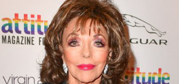 Joan Collins called the police on maskless workers on her balcony