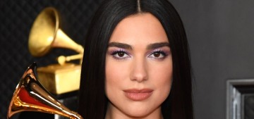 Dua Lipa looked gorgeous in a figure-skimming Versace at the Grammys