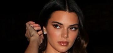Kendall Jenner & Hailey Bieber were on midriff-y trend last night for an LA party