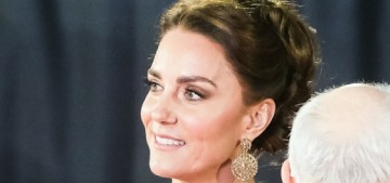 Duchess Kate in Jenny Packham at the 007 premiere: Dynasty vibes?