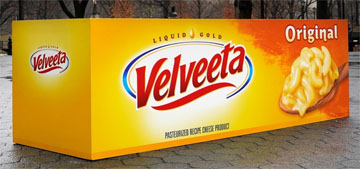 The 11m gold cube in Central Park was replaced by a giant Velveeta box